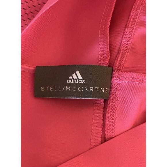 Stella McCartney X Adidas Womens Cropped Athletic Leggings Mid Rise Pink Medium - Picture 6 of 7